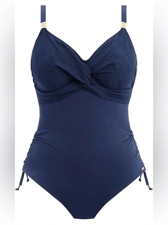 NWT Fantasie OttawaTwist Front Swimsuit
Ink Blue -Sz Med. -Underwire Bra Support - Picture 4 of 5